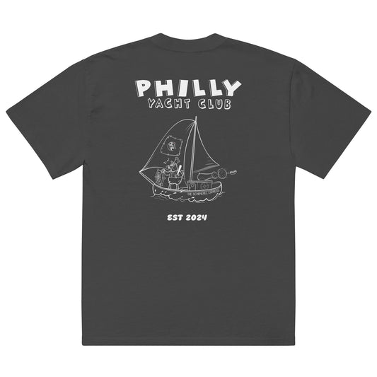 PYC Flagship Heavyweight Tee - Faded Black / White