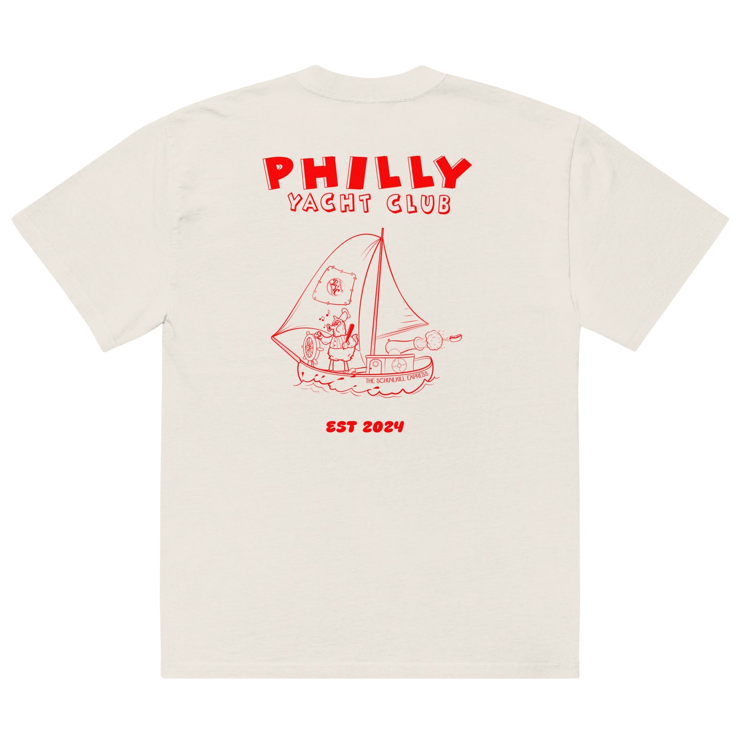 PYC Flagship Heavyweight Tee - Off-White/Red