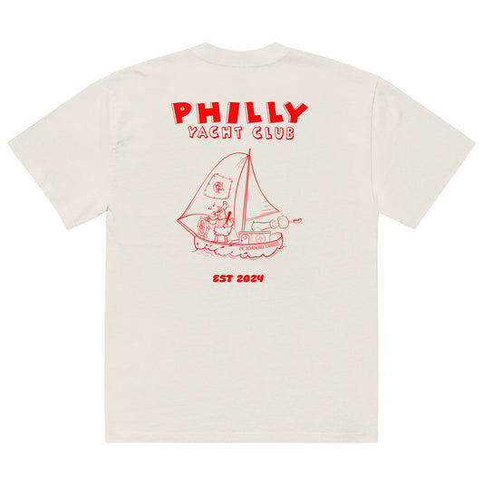 PYC Flagship Heavyweight Tee - Off-White/Red